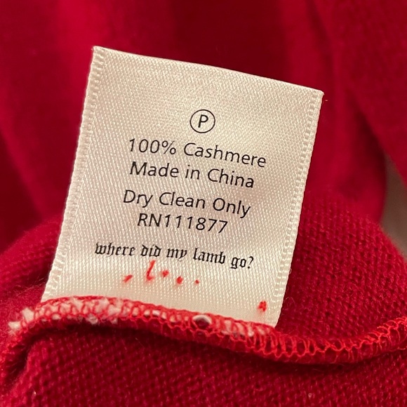 NWOT LAMB red cashmere sweater - Picture 9 of 11